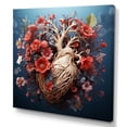 thumbnail image 2 of Designart "2D Illustration Of A Heart" Abstract Impressionism Canvas Art Print, 2 of 7