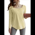 thumbnail image 1 of Camisetas Deportivas de Larga para Mujer, con Protección Solar UPF 50+, para Correr, Gimnasio, Secado Rápido Amarillo de Ganso XL, 1 of 7
