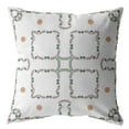 thumbnail image 1 of HomeRoots 413376 18 in. White Floral Decorative Suede Throw Pillow, 1 of 1