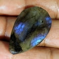 thumbnail image 2 of Khushi Gems Natural Blue Labradorite Druzy Mineral Pear Cabochon Gemstone, 26.80 Ct, 2 of 2