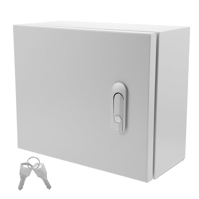 Caja de distribución eléctrica para exteriores: Caja de distribución para equipos eléctricos de pared - Resistente al agua y a la intemperie con cerradura y llaves, 30,00 x 25,00 x 14,00 cm