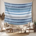 thumbnail image 2 of Blue Nordic Style Stripes Tapestry for Bedroom Wall Hanging Tapestry, Blue Gray Texture Ceiling Backdrop Tapestries Poster Blanket Wall Decor for Teens Room Living Room Dorm 59" x 90", 2 of 8
