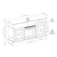 thumbnail image 7 of Modern Metal Accent 2-Door Highboy Fireplace TV Stand for TVs up to 65" in Birch, 7 of 7