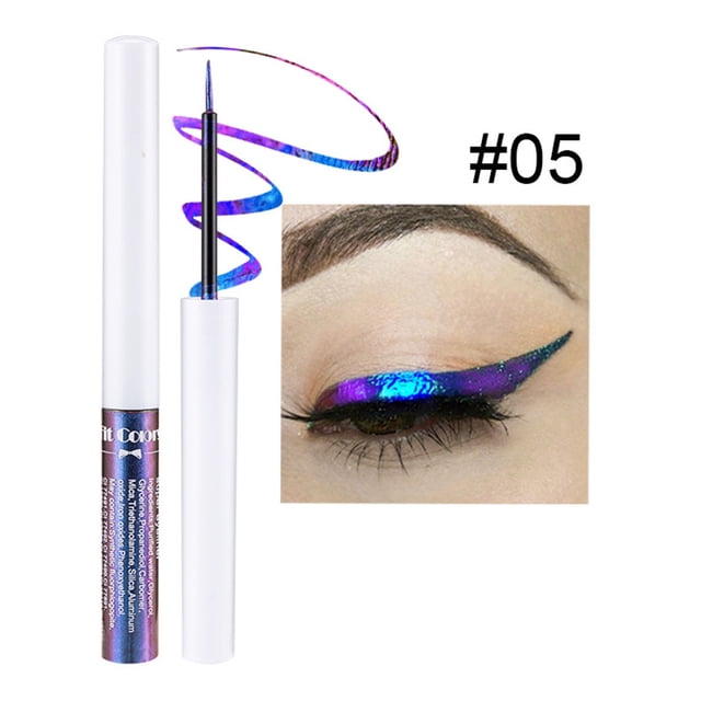 Xihbxyly Delineador de Ojos Óptico, Líquido Perlado Que Cambia de Color, Fórmula Resistente Al Agua y de Larga Duración, Maquillaje Fácil de Llevar, Ideal para Actuaciones En Escenario, Look Glamuros