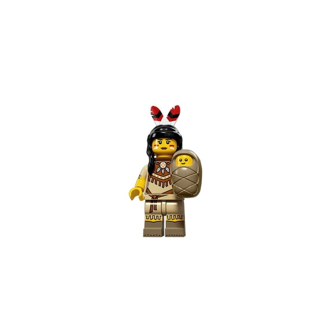Minifigura Lego Serie 15 71011 Mujer Tribal Con Bebe