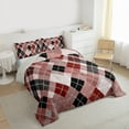 thumbnail image 3 of Castle Fairy Vintage Plaid Full Size Comforter Sets,British Style Checkered Bedding Sets, 3 of 8
