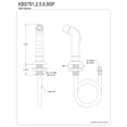 thumbnail image 2 of Kingston Brass KBS795SP Plastic Kitchen Faucet Side Sprayer in Oil Rubbed Bronze, 2 of 4