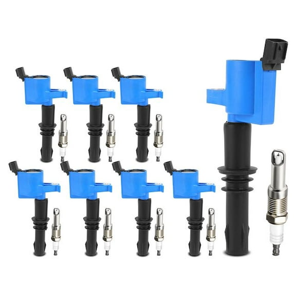 Ignition Coil Set with Spark Plugs 16 - Compatible with 2004 - 2008 Ford F-150 5.4L V8 2005 2006 2007