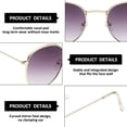 thumbnail image 3 of Gafas de sol polarizadas retro redondas de doble puente para mujeres y hombres, gafas circulares de doble viga, 3 of 5