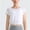 White, variant on Baqcunre Womens Tops,Summer Back Top Breathable Quick Dried Sports T Shirt Running Training Fitness Top Yoga Short Sleeve Workout Tops for Women,Crop Tops for Women Shirts for Women Black S-XL