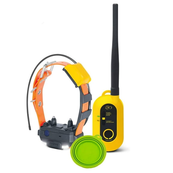 Dogtra Pathfinder2 MINI Dog Tracking GPS E-Collar – 4-Mile Range Training Collar w/Mobile App, Geofencing, Offline Monitoring For 21 Dogs – Includes eOutletdeals Pet Travel Bowl