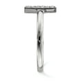 thumbnail image 3 of Solid 14k White Gold Diamond Double Bar Ring Band Size 8.5 (.096 cttw.), 3 of 6