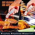 thumbnail image 3 of Digital Meat Thermometer, Waterproof Instant Read Food Thermometer for Cooking and Grilling, Kitchen Gadgets, Accessories with Backlight & Calibration for Candy, BBQ Grill, Liquids, Beef, Turkey…, 3 of 7