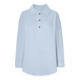 thumbnail image 4 of EDFBUYKRS Deep V Neck Womens Tops Fall Long Puff Sleeve Shirts Dressy Casual Tunic Blouses Xxl, 4 of 5