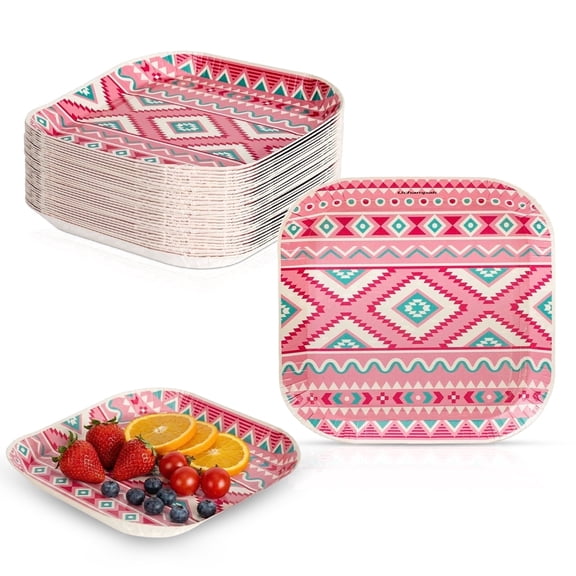 Verdelife Small Paper Plates, 5 inch Party Plates 50 Count, Disposable Plates for Tea Party, Baby Shower, Bridal Shower, Birthday, Wedding and Any Celebration