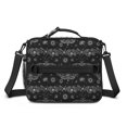 thumbnail image 2 of Moth and Flower Gothic Pattern Insulated Lunch Bag with Shoulder Strap and Bottle Holder,Bento School Lunch Bag Box,11x9.5x3.5 Inches, 2 of 5