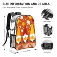 thumbnail image 4 of Zufioo Happy Thanksgiving Three Gnomes Print Transparent Backpack, 16-inch PVC Waterproof Schoolbag, Suitable for Campus Work and Travel, Unisex, 4 of 7