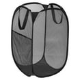 thumbnail image 1 of Unique Bargains Mesh Laundry Hamper, Collapsible Laundry Baskets Bag, Black, 1 of 7