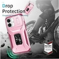 thumbnail image 4 of Funda para GANGXUN iPhone 16 - Soporte metálico, Función magnética, Rosa, 4 of 5