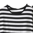 thumbnail image 5 of Enjoytime Shorts Sets Women 2 Piece Outfits Striped Short Sleeve Crewneck Sweatsuit Summer Casual Plus Size Lounge Set, 5 of 5