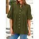 thumbnail image 5 of Blusa PRETTYGARDEN para mujer, verano 2025, manga corta, cuello en V, 5 of 8