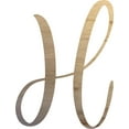 thumbnail image 1 of Unpainted Wood Letter H Craft, Paintable 3'' Tall Wood Alphabet Letter, DIY Nicholia Script Font, 1 of 3