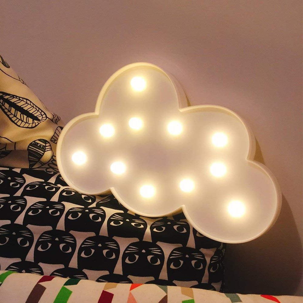 Favsonhome Cloud Lamp Cloud Decorations LED Cloud Night Light Lamp Battery Operated Table Cloud Lamp Light for Party Supplies-Wall Decoration for Kids Room,Living Room,Bedroom White Cloud 