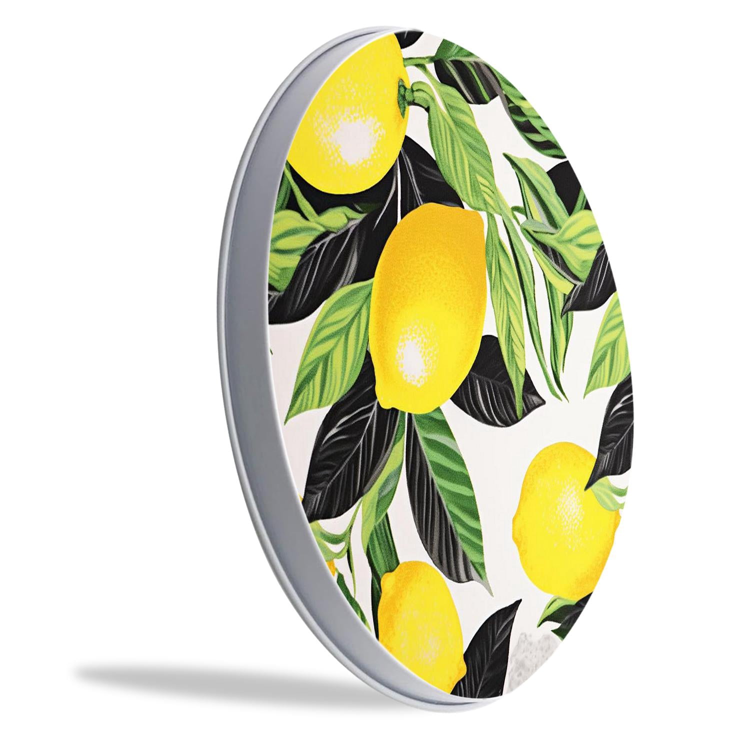 Round Stove Burner Covers 4 Pcs Round Gas Stove Burner Cover 8Inch And 10Inch for ,Lemon Yellow Limon Fruits creative