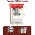 thumbnail image 2 of PopBria 12oz Countertop Popcorn Machine, Retro Professional Popcorn Maker, Movie Theater Style Popcorn Machine with Warming Deck, 64-Cup Large Batch for Home Theater and Party (Red and Gold), 2 of 6