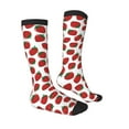 thumbnail image 3 of Balery Hand Drawn Strawberry Printed Novelty Socks Men's Women's Crew Socks Sports Socks Knee High Socks Cotton Socks Quirky and Cool Socks, 3 of 9