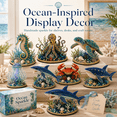 thumbnail image 6 of 3D Beaded Sea Animal Sculpture Kit, Ocean-Themed Wire and Pearl Bead Craft Set with Shell and Coral Details, Handmade Underwater Display Project for Adults, 6 of 7