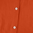 thumbnail image 5 of Linen Shirts for Women 2026 Long Sleeve Spring Summer Plus Size Gauze Button Down Tops Casual Loose Breathable Daily T Shirt Orange 3XL, 5 of 5