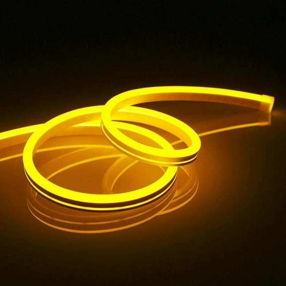 12V Flexible LED Strip Waterproof Sign Neon Lights Silicone Tube (2M - 6.6 FT) yellow