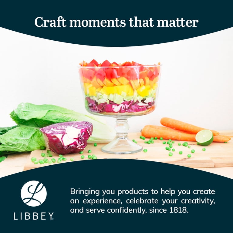 Libbey Selene Footed Glass Trifle Bowl, 9-Inch photo 6