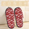 thumbnail image 2 of Balery Ho-Ho-Ho Pantuflas de Casa de Felpa Silenciosas con Diseño Estampado, Zapatillas Cómodas Antideslizantes de Algodón para Interior-Large, 2 of 8