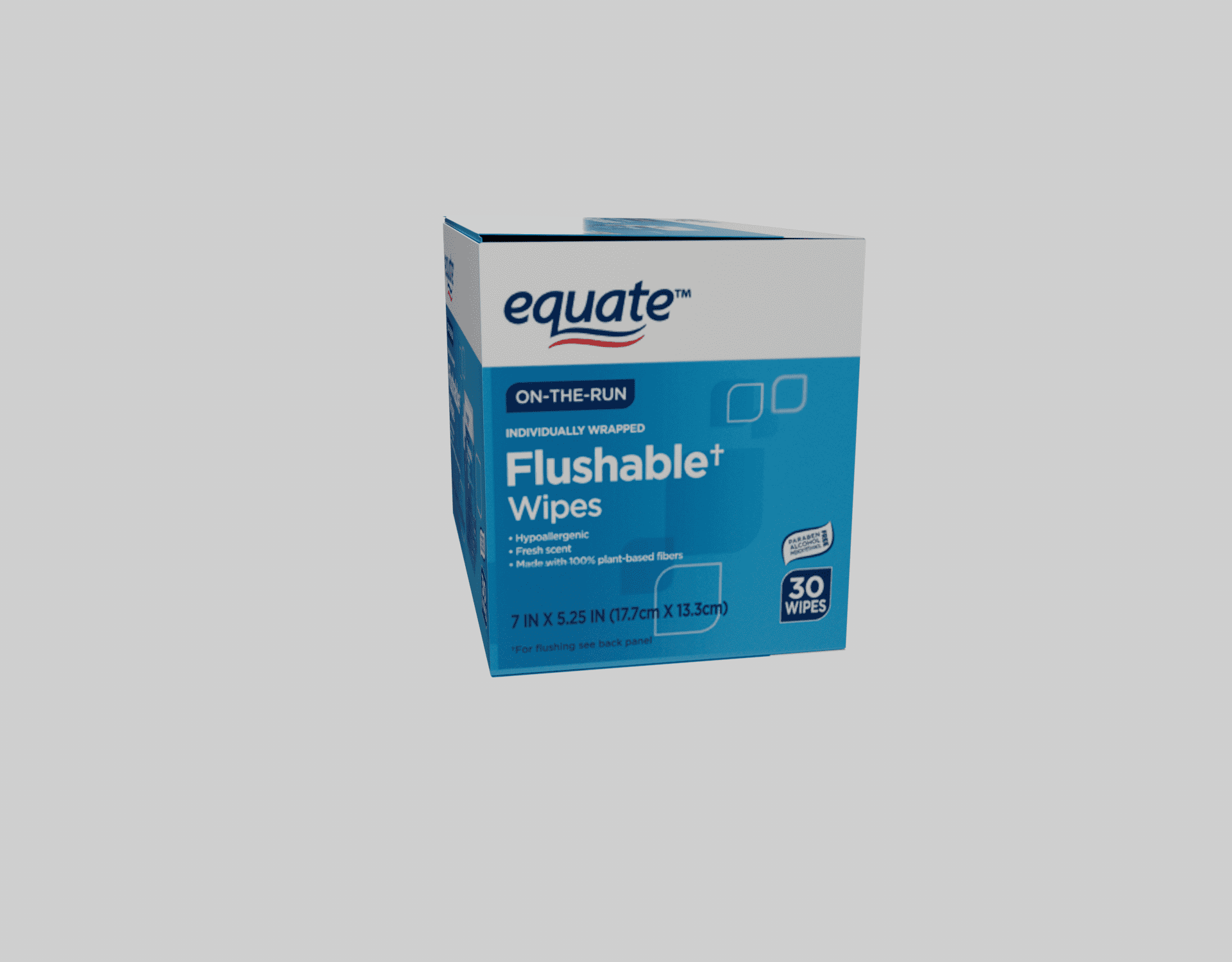 Equate Individually Wrapped Flushable Wipes, Fresh Scent, 30 Wipes