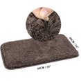 thumbnail image 6 of Unique Bargains Bathroom Shaggy Bath Mat Fluffy Non-slip Door Floor Rug Brown 16" x 24", 6 of 8