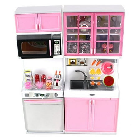 Modern Kitchen 16' Battery Operated Toy Kitchen Playset, Perfect for Use with 11-12