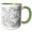 Green/White, variant on 3drose, Image of Luxury Shiny Trendy Rose Gold Glitter Marble Agate Quartz, 15oz Mug