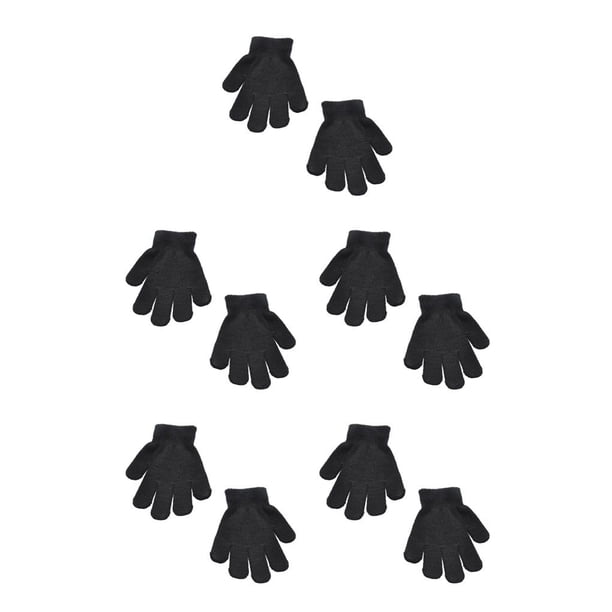 Minnieouse 1 par de guantes para niños, cubiertas de manos, accesorio de ropa de estilo Simple, calentador de manos de invierno para niños y Negro 5piezas