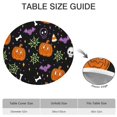 thumbnail image 6 of Happy Halloween Round Tablecloth with Elastic Edge Wrinkle Resistant Washable Evil Pumpkin Ghost Table Covers Tablecloth for Party Picnic Dinner Decor (52in), 6 of 7