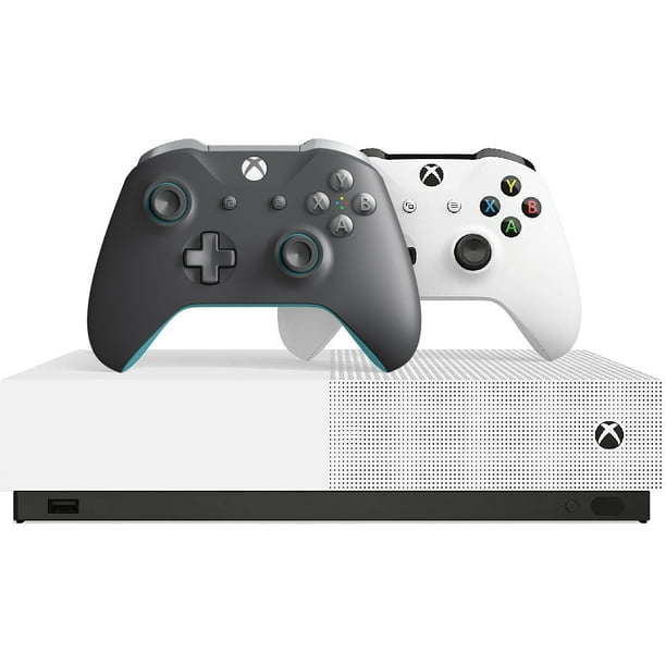 Microsoft Xbox One S 1TB All-Digital Edition Console with Extra Gray/Blue  Controller