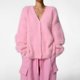 thumbnail image 1 of Cárdigan de punto para mujer, cárdigan holgado de moda, suéter de manga larga con cuello en V, abrigo, blusa para mujer, 1 of 6