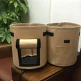 thumbnail image 2 of Bolsa para plantas de jardín con balcón, recipiente para cultivo de hortalizas para cultivo de patatas, alto: 35 cm, marrón, 2 of 3