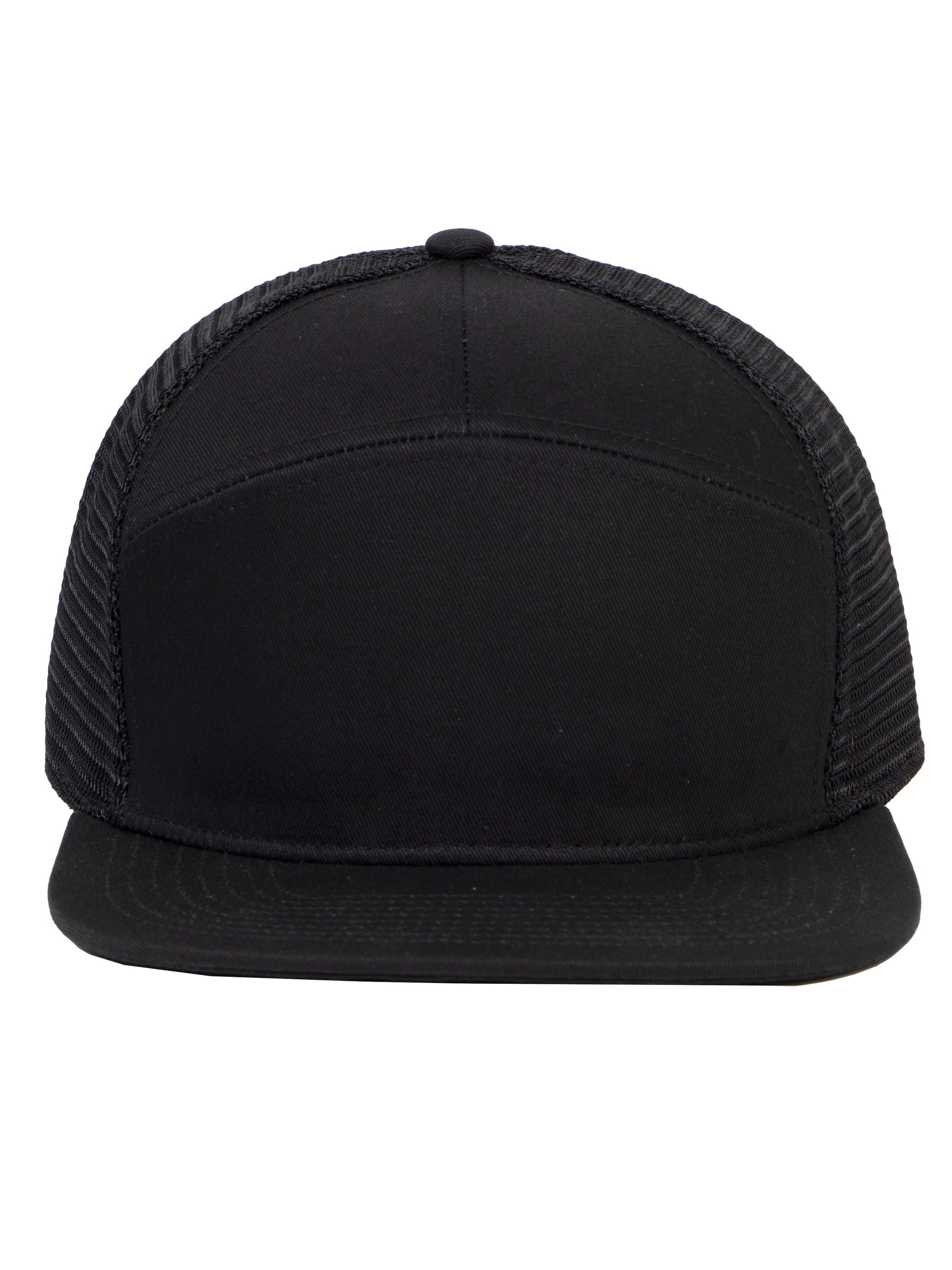 Flat Bill Performance Trucker Hat 7 Panel Unisex Snapback Black/Grey 7 Panel Flat Bill Hat – Wac Attack Lures main image 4