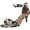 Brown, variant on Womens Paycee Denim Stacked Heel Dress Sandals