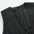 thumbnail image 4 of IROINNID Mens Suit Vest Formal Single Breasted Classic Waistcoat Sleeveless Button Down Dress Suit Vest,Black, 4 of 8