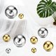 thumbnail image 4 of Uxcell 2-Pack Esculturas de Bolas de Gazing Globes de Jardín Diamante de 8 Pulgadas de Acero Inoxidable Hueco para el Hogar, Exterior Dorado, 4 of 7