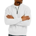 thumbnail image 5 of MELDVDIB Mens Textured Knit T-Shirts Half-Zip Solid Color Drop Shoulder Oversized Long Sleeve Shirts Spring Fall Fashion Casual Light Weight Pullover Tops, 5 of 6