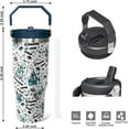thumbnail image 5 of Stainless Steel Tumbler with Straw, 30 oz Tumbler with Handle and Straw Lid, Leakproof Tumbler, Tumbler Lid Straw, Double Insulated Tumblers, 5 of 6